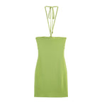 Damen Minikleid mit raffinierten Rüschendetails und schickem Halterneck R&B