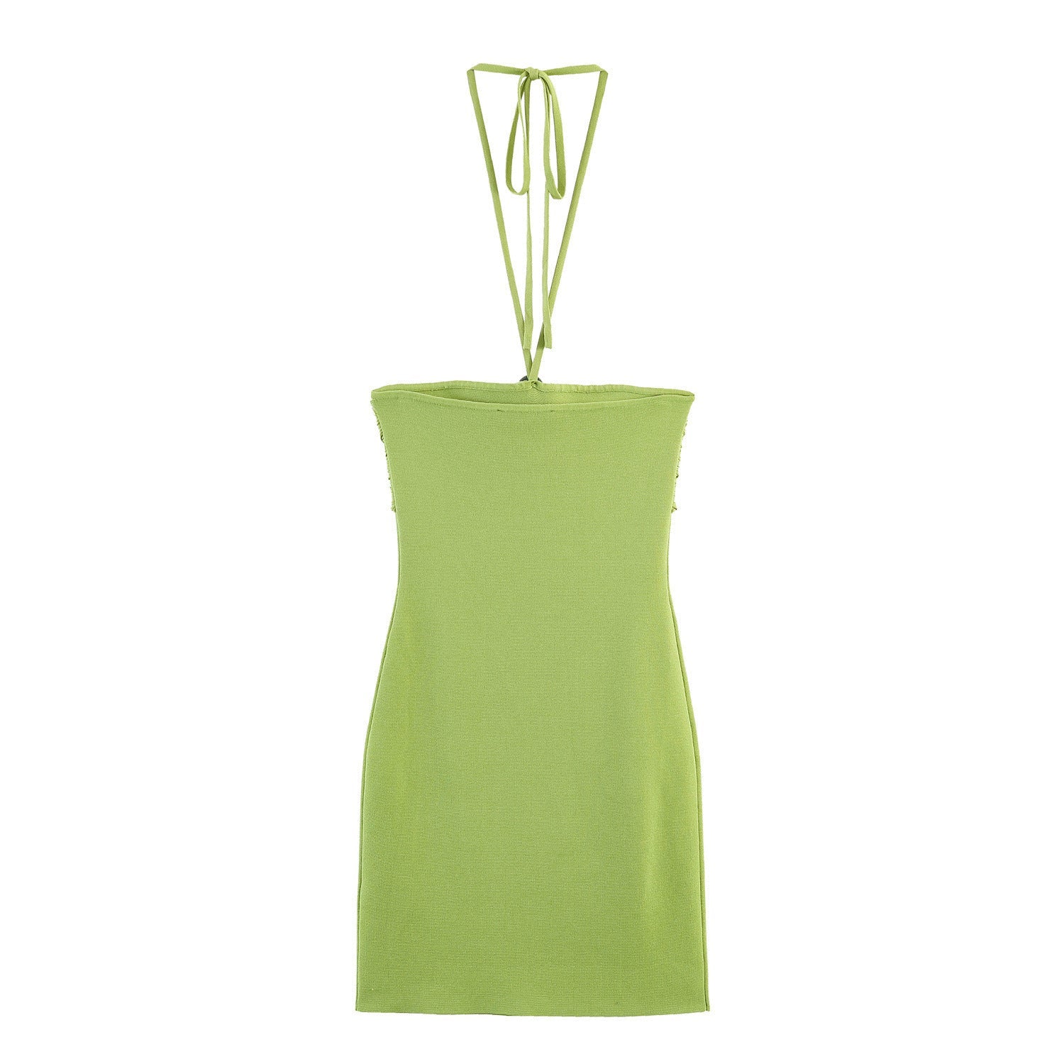 Damen Minikleid mit raffinierten Rüschendetails und schickem Halterneck R&B