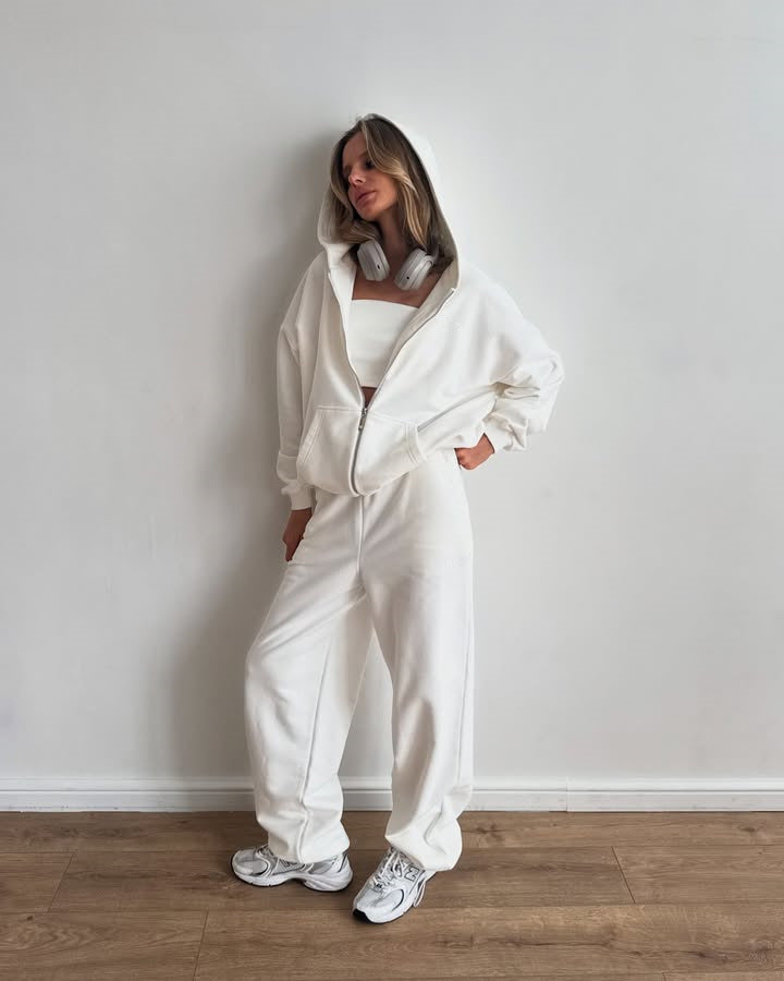 Damen lässiges Hoodie- und Jogginghose-Set R&B