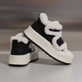 Damen Plüschgefütterte Sneaker mit breitem Klettverschluss und hoher Sohle R&B