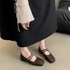 Damen elegante Mary Jane Ballerinas mit modischen Riemchen R&B