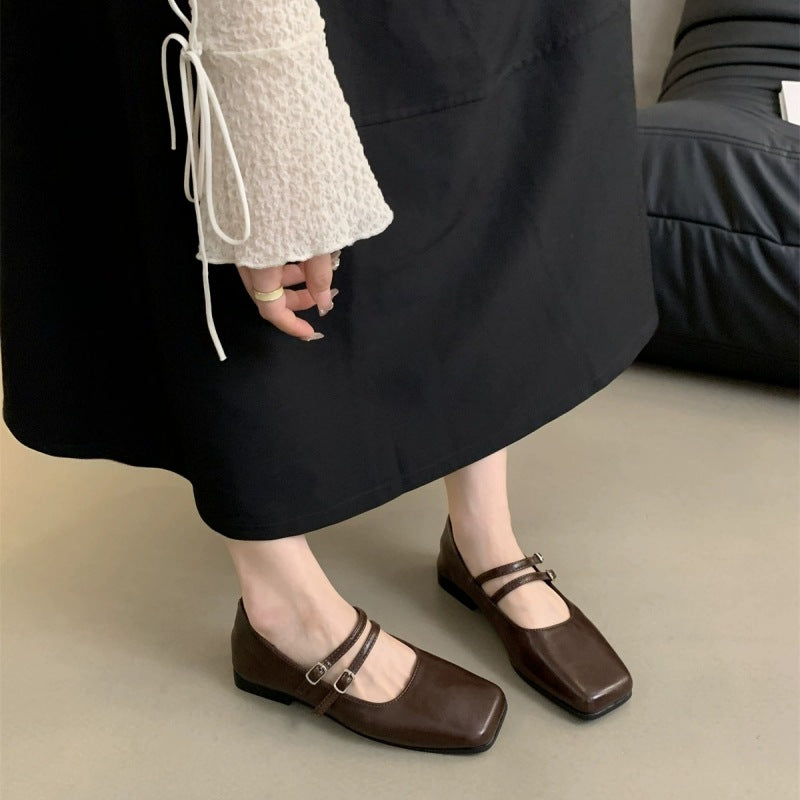 Damen elegante Mary Jane Ballerinas mit modischen Riemchen R&B