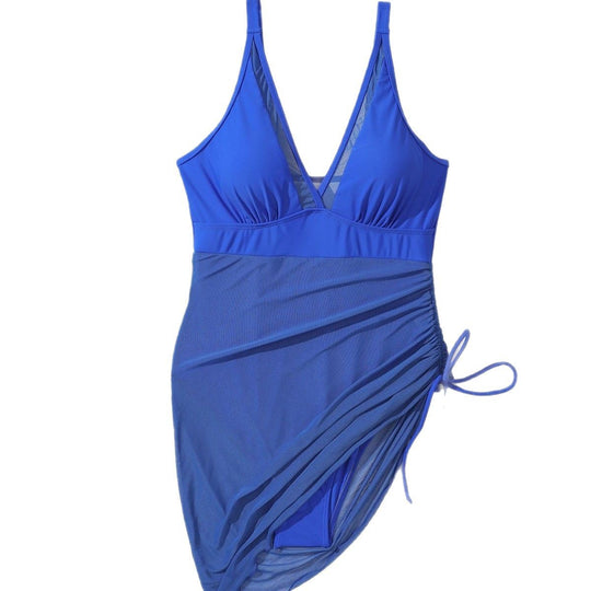Damen Badeanzug mit verstellbarem Wickelrock R&B
