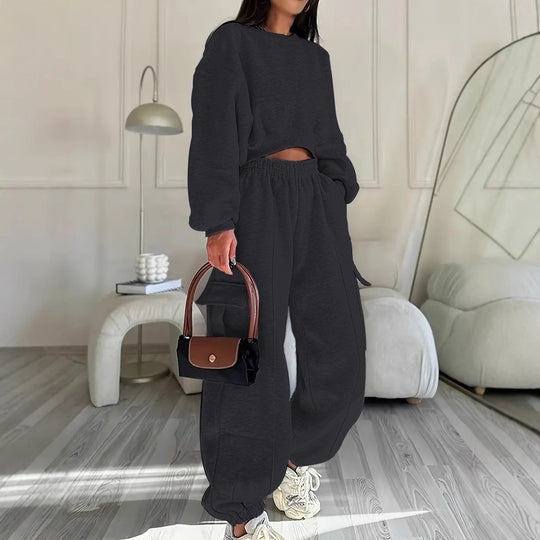 Damen lässiges Freizeitsweatshirt und entspannte Jogginghose R&B
