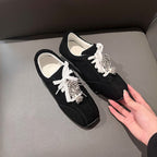 Damen Modische Sneakers mit funkelnden Ziersteinen