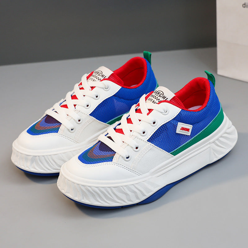 Damen Sportliche Sneaker mit atmungsaktiver Mesh-Oberfläche und farbenfrohem Design R&B