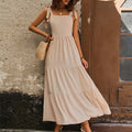 Damen Maxikleid mit verstellbaren Spaghettiträgern R&B