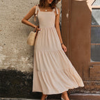 Damen Maxikleid mit verstellbaren Spaghettiträgern R&B