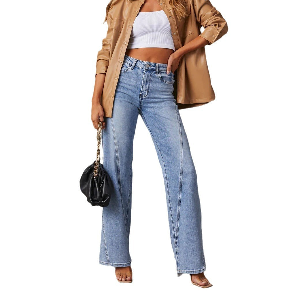 Damen Hochtaillierte Flared Jeans R&B