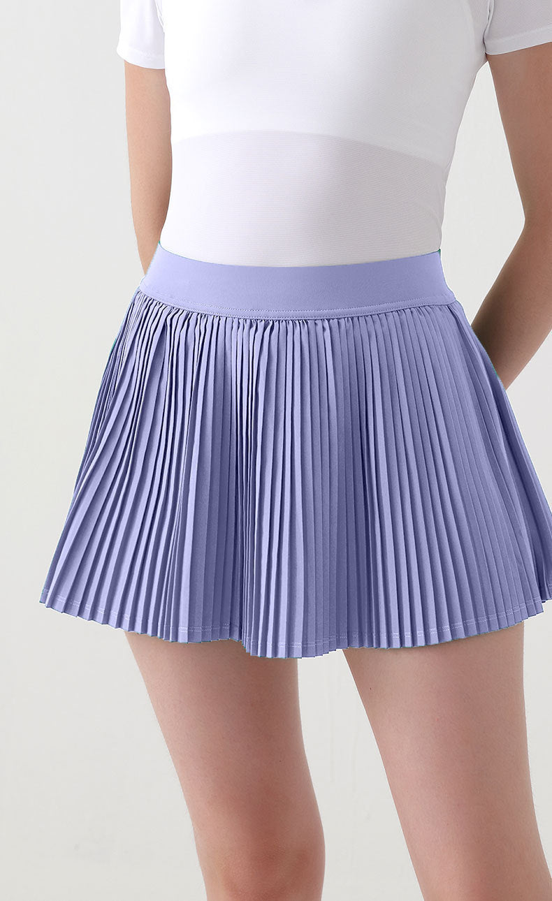 Damen Plissierter Minirock mit elastischem Bund und leichten Stoff R&B