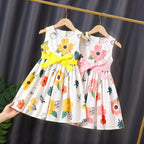 Mädchen Sommerkleid mit buntem Punkten-Design R&B