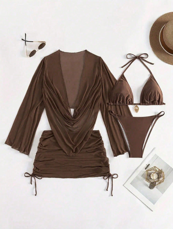 Damen Bikini-Set mit elegantem Wickeloberteil R&B