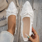 Damen elegante Spitzenschuhe mit floralem Design R&B