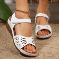 Damen komfortable Sandalen mit luftiger Laschenoptik und verstellbarem Riemen R&B