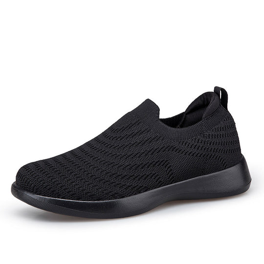 Damen Bequeme Slip-On Sneakers aus atmungsaktivem Strickmaterial R&B