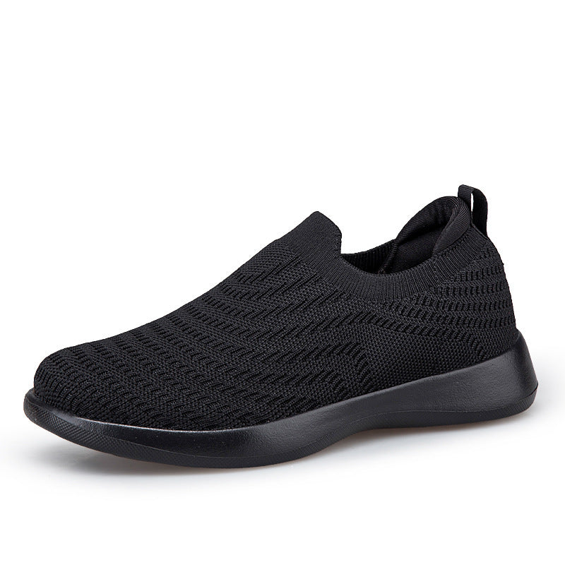 Damen nan Feinstrick-Ballerina-Sneaker mit elastischem Einstieg, gepolstertem Komfortfußbett und flexibler Leichtsohle R&B