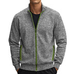 Herren Freizeitjacke mit hohen Kragen und reflektierenden Reißverschlussdetails R&B