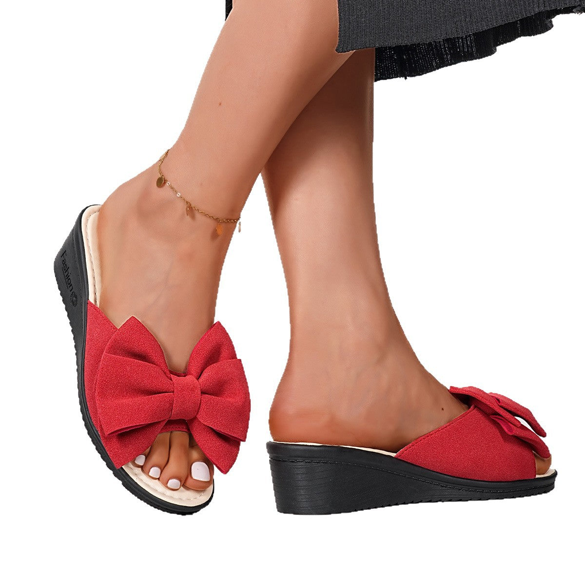 Damen Sandalen mit großem Schleifen-Design R&B