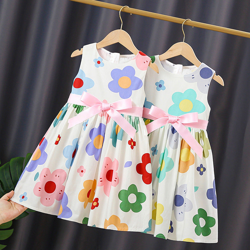 Mädchen Sommerkleid mit buntem Blumenmuster R&B