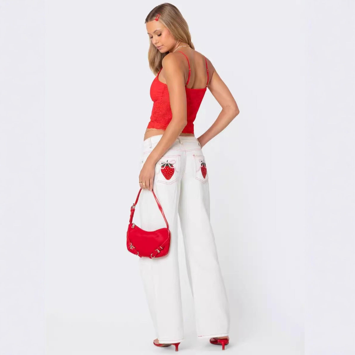 Damen Spitzencrop-Top mit dekorativem Schleifendetail