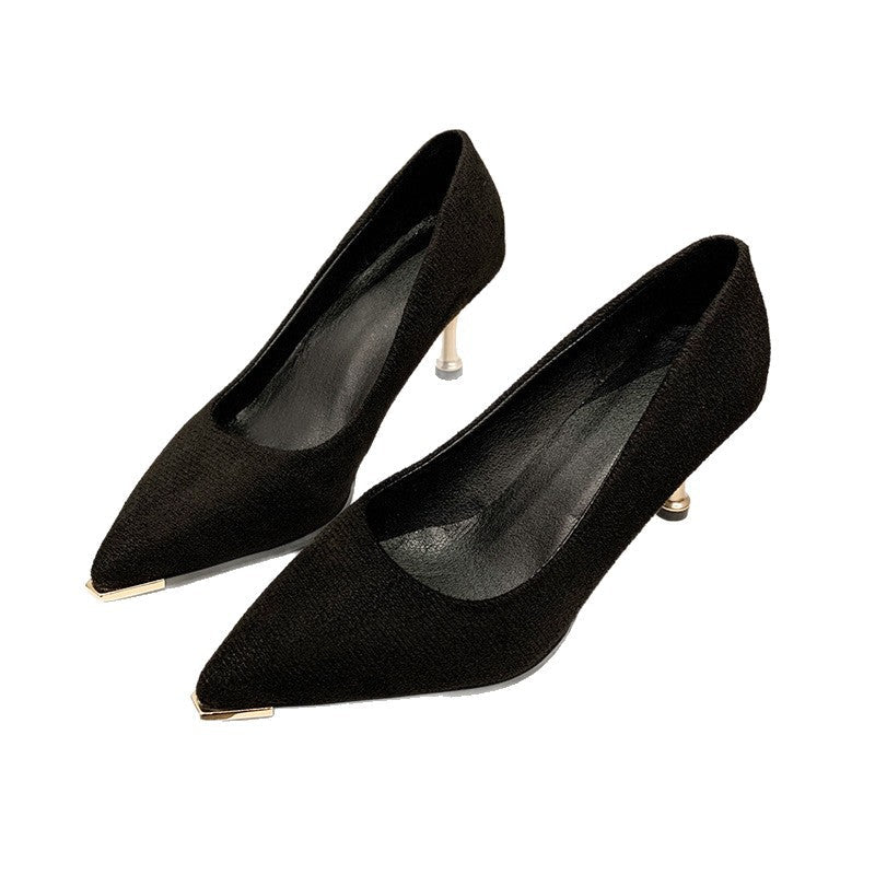 Damen elegante spitze Pumps mit metallic Akzent R&B