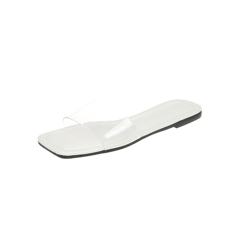 Damen transparente Slidesandalen mit elegantem, minimalistischem Design R&B