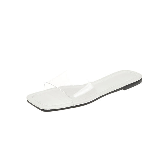 Damen transparente Slidesandalen mit elegantem, minimalistischem Design R&B
