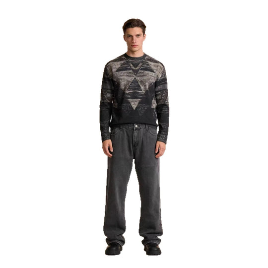 Herren Weite Chino-Hose mit hoher Taille