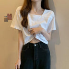 Damen Cropped T-Shirt mit modernen Details