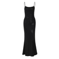 Damen Elegantes Maxikleid mit transparentem Netzdesign R&B