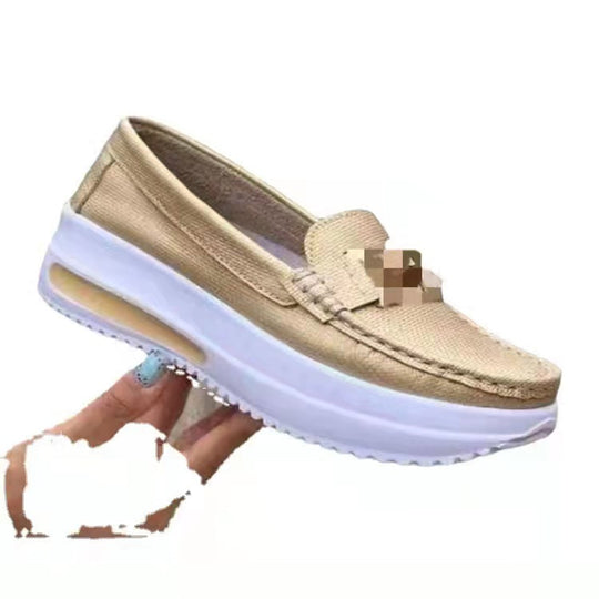 Damen Plattform Slipper mit elegantem Riemchen und rutschfester Sohle R&B