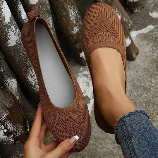 Damen Atmungsaktive Slip-On Ballerinas im minimalistischen Design R&B
