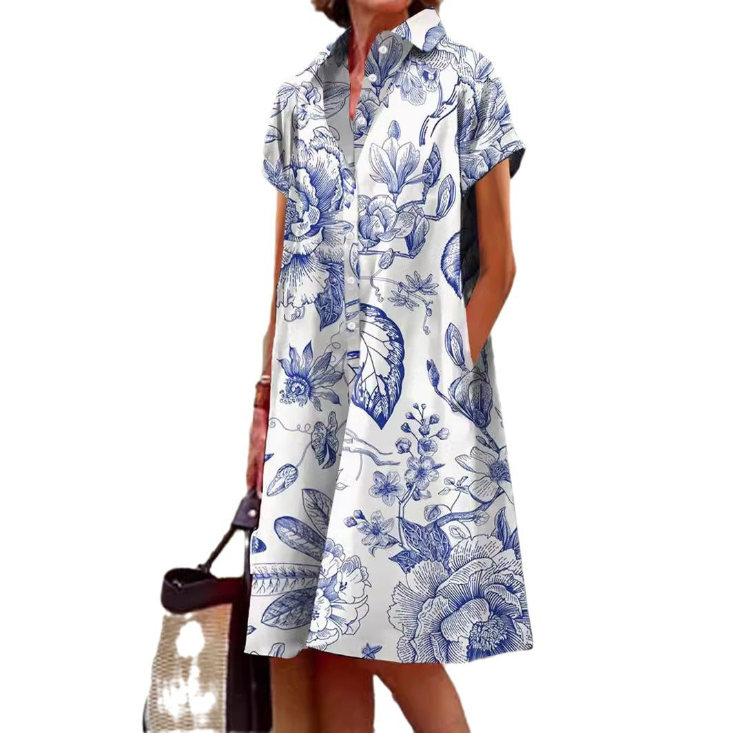 Damen Hemdblusen Kleid R&B