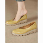 Damen bequeme Slip-On Ballerinas mit modischem Plateau R&B
