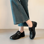 Damen elegante Schnürschuhe mit modischem Schnallen-Detail R&B