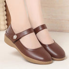 Damen Komfortable Mary Jane Ballerinas mit flexiblem Riemen und dekorativem Schmuckdetail