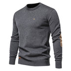 Herren Rundhals Pullover aus weichem Strickstoff
