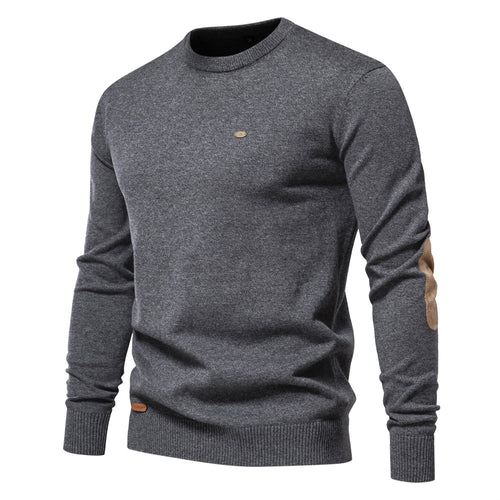 Herren Rundhals Pullover aus weichem Strickstoff R&B