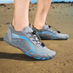 Damen Aqua-Schuhe mit elastischem Schnellschnürsystem und rutschfester Sohle