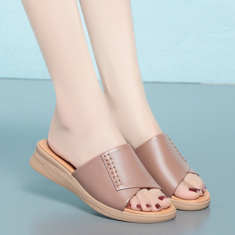 Damen Komfortable Wedgesandaletten mit elegantem Riemen und rutschfester Sohle R&B