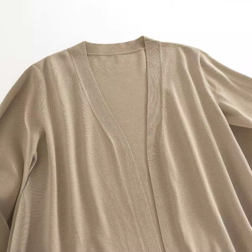 Damen lässiger Strickcardigan im minimalistischen Design