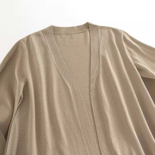 Damen lässiger Strickcardigan im minimalistischen Design R&B