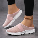 Damen Bequeme Netz-Sneaker mit elastischem Riemen und atmungsaktiver Sohle