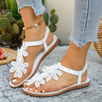 Damen Sandalen mit floralem Dekor und strapazierfähigem Fersenteil R&B