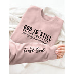 Damen Sweatshirt mit inspirierendem Schriftzug und weichem Material