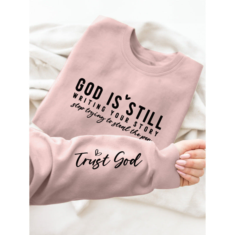 Damen Sweatshirt mit inspirierendem Schriftzug und weichem Material