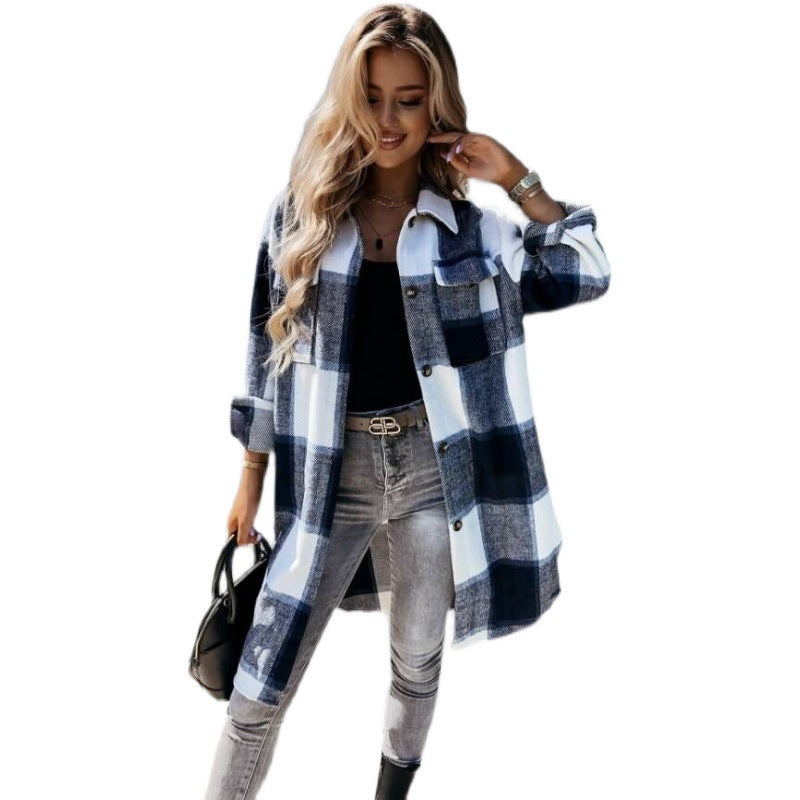 Damen Karierte Overshirt R&B