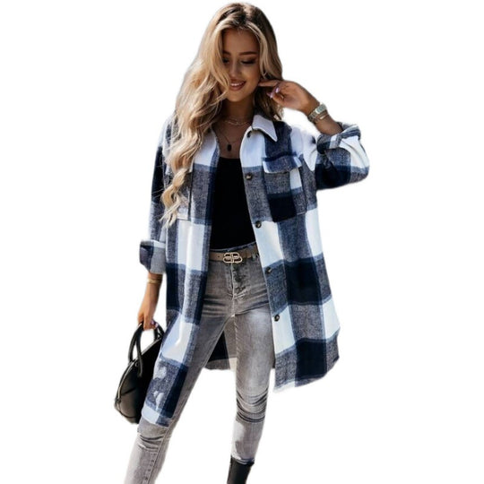Damen Karierte Overshirt R&B