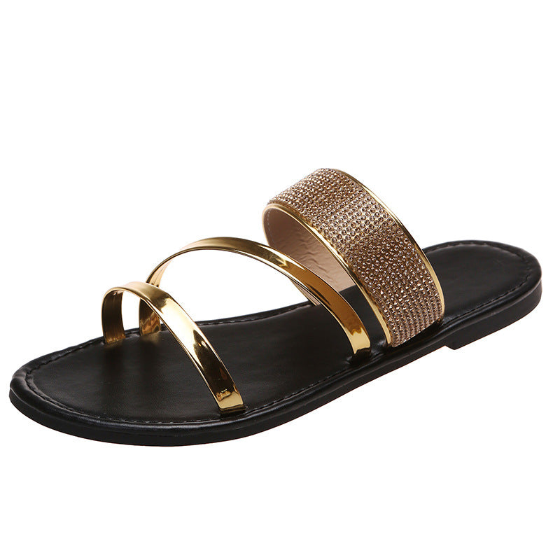 Damen Riemensandalen mit funkelnden Strass-Akzenten R&B