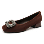 Damen elegante Ballerinas mit funkelndem Schmuck